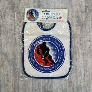 Hockey Hall Of Game Baby Bib Toronto Canada Waterproof Plastic Vinyl Dophes